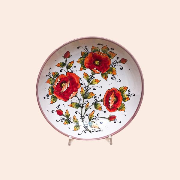 SET OF PASTA-SOUP BOWLS ON CM.22 DIAMETER, CM.5H. PAPAVERO CENTRALE